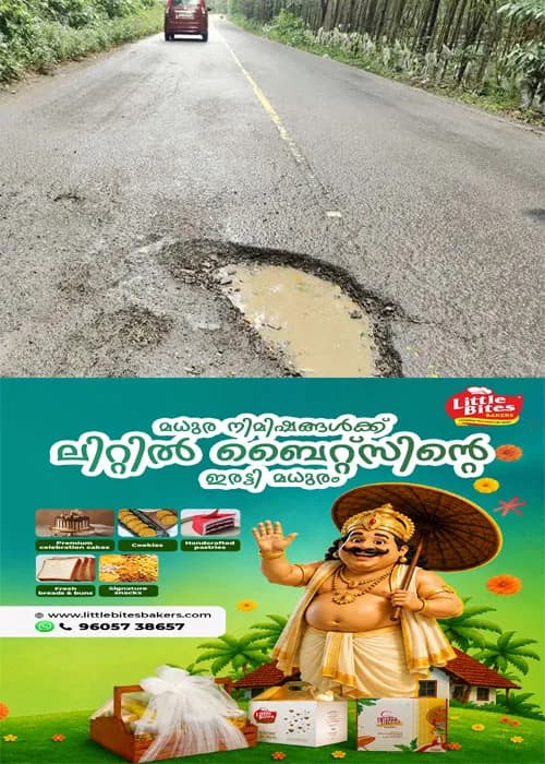 ശബരിമല തീർഥാടനപാതയായ കാഞ്ഞിരപ്പള്ളി-എരുമേലി റോഡിൽ നടുവൊടിക്കും യാത്ര;ഒരുകിലോമീറ്ററോളം ദൂരത്തിൽ ചെറുതും വലുതുമായ പത്തിലധികം കുഴികളാണ് രൂപപ്പെട്ടത്
