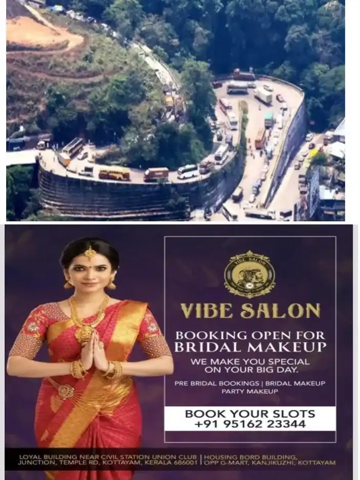 താമരശ്ശേരി ചുരത്തിൽ വൻ ഗതാഗതക്കുരുക്ക്;രണ്ടാം വളവിൽ ടൂറിസ്റ്റ് ബസ് കാറിലിടിച്ച് അപകടം