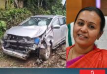 മുൻ മന്ത്രി വീണാ ജോർജും കുടുംബവും സഞ്ചരിച്ചിരുന്ന വാഹനം അപകടത്തിൽപ്പെട്ടു; അപകടമുണ്ടായത് കൊല്ലത്ത് വച്ച്